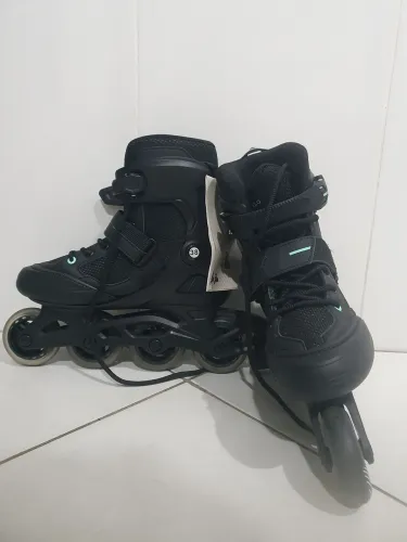 Patins Inline Feminino FIT100, Oxelo - preto, 36
