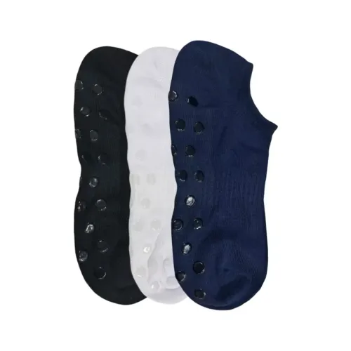 Kit 3 Pares Meias Antiderrapante unissex Yoga Pilates Hidroginástica Sortida
