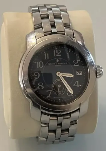 Relógio Baume & Mercier Capeland Automático! Todo em Aço, Fundo Azul, 100% original!