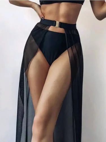 saída de praia verão tule preto shein tamanho p