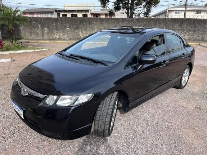Honda Civic 2007 LXS - 1.8 - Flex - Preto