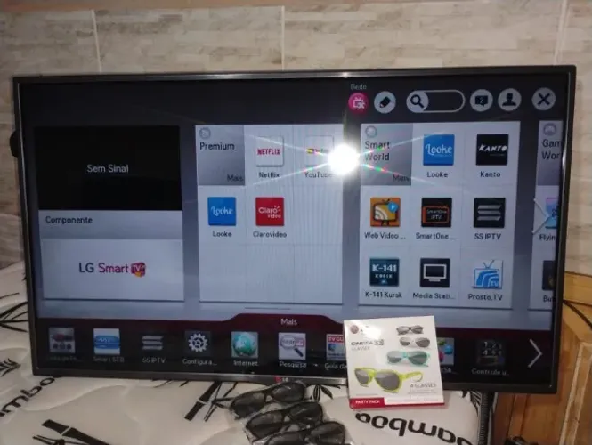 Raridade. TV 47Pol 3D LG Novissima c/ 04 Oculos 3D e Controle Remoto. Leia o Anuncio