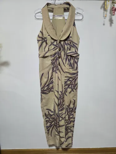 Macacão estampado com lapela Morena Rosa NOVO