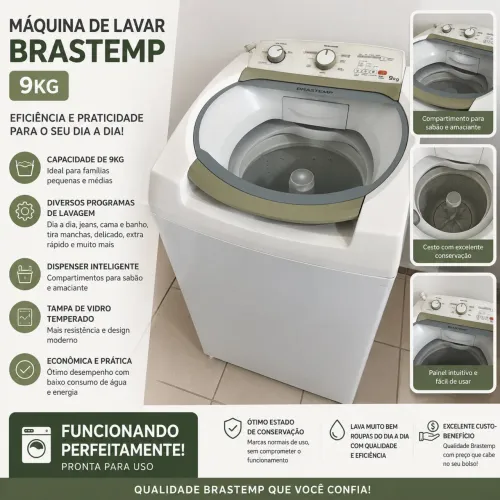 Máquina de lavar Brastemp 9KG