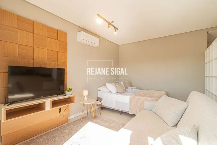 Loft mobiliado com garagem no centro