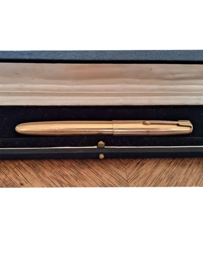 Caneta tinteiro PARKER 51 foleada a ouro