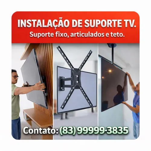Instalação de suporte TV na parede