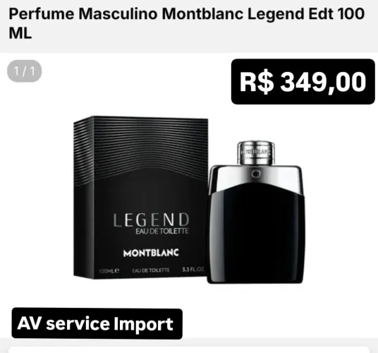 Perfume masculino Montblanc - AV Service Import 