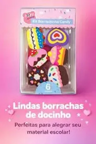 Kit Borrachinhas Candy Fofy Collection (6 Unidades)
