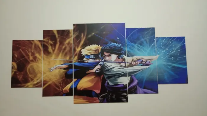 Quadro decorativo Naruto/Stranger things.