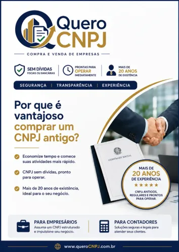 Empresa Ativa há 25 Anos - Pronta pra Operar Hoje