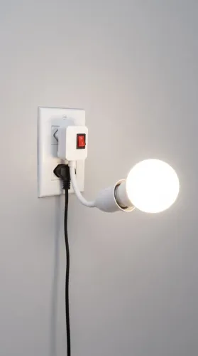 Suporte de Lâmpada Flexível com Plugue Europeu e Interruptor - Novo