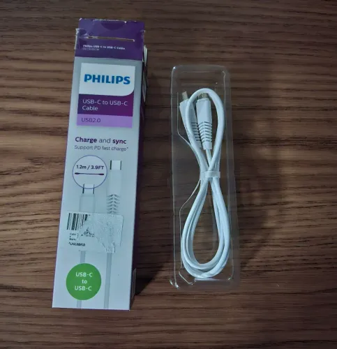 Cabo Philips USB-C para USB-C 1,2m