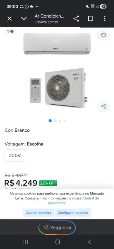 AR CONDICIONADO SPLIT 24.000BTUS 
