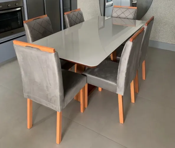 Mesa Off White com 6 Cadeiras NOVO ENTREGA HOJE