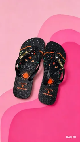 Chinelo personalizado com pingente 