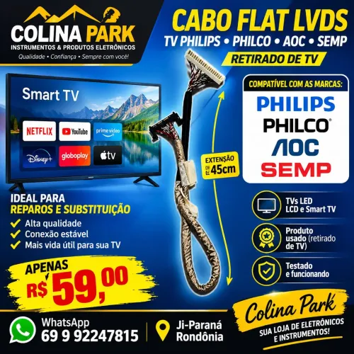 Cabo Lvds Smarttv Philips/AOC/Philco/Semp