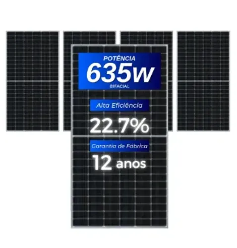 Kit Modulo Placa Solar 05 635w Bifacial
