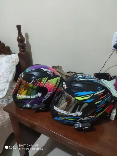 Kit casal capacete ASX tmh 56(rosa)/58(azul)