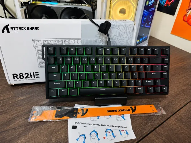 (NOVO) ATTACK SHARK MAGNÉTICO 75% R82 HE TECLADO