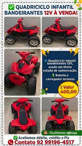 Quadriciclo bandeirantes 12V