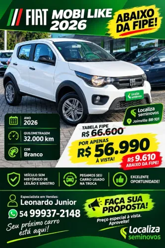 Fiat Mobi Like 1.0 Fire Flex 5P. 2026