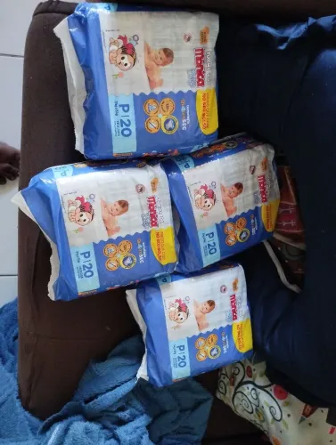 Kit com 4 fraldas turma da Monica Tam P