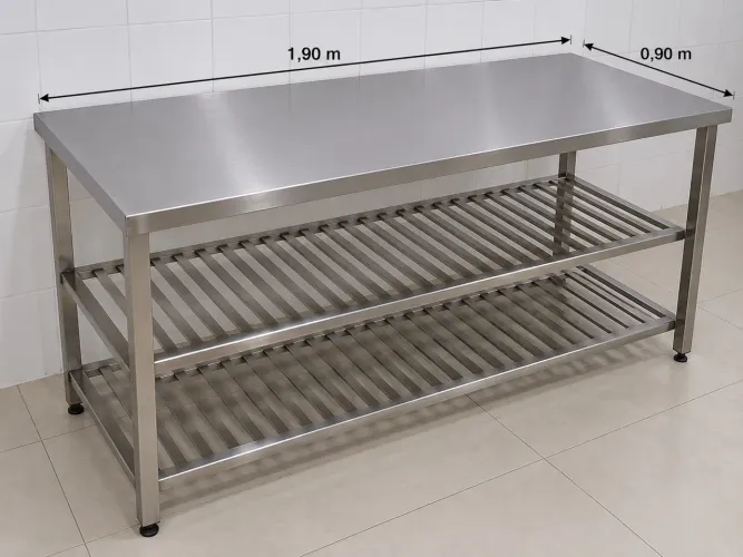 ? VENDO MESA DE INOX - SEMINOVA ? 1,90m x0,90m