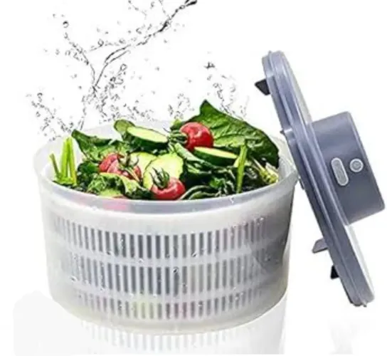 Secador de salada elétrica automático Nova Saladeira Seca alface recarregável Nunca usada