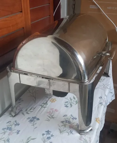 Vendo Estufa Rechaud quente inox 2 cubas 1/2 9 litros fogareiro a alcool