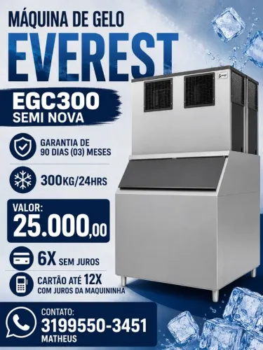 Máquina de gelo Everest semi nova