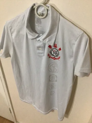 CAMISA POLO BRANCA CORINTHIANS TAM P