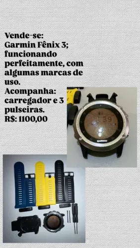 Vendo Relógio Garmin Fênix 3