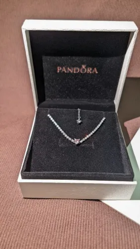 Pulseira Bracelete pandora Riviera Coracao Brilhante