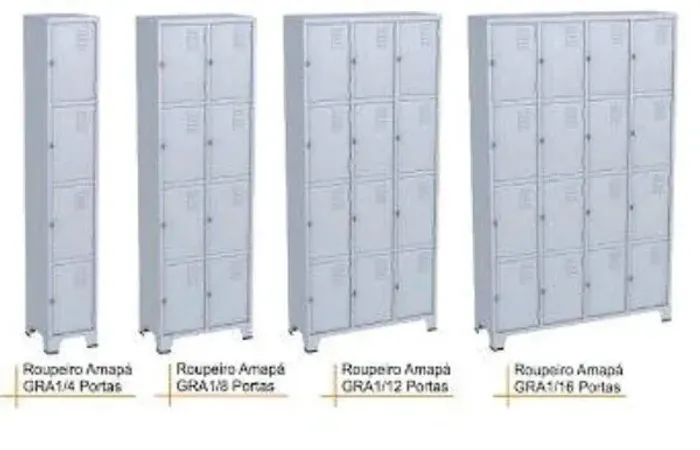 Roupeiro guardavolume com 4, 8, 12, 16 portas