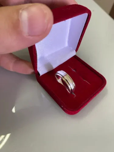 Aliança de prata masculina