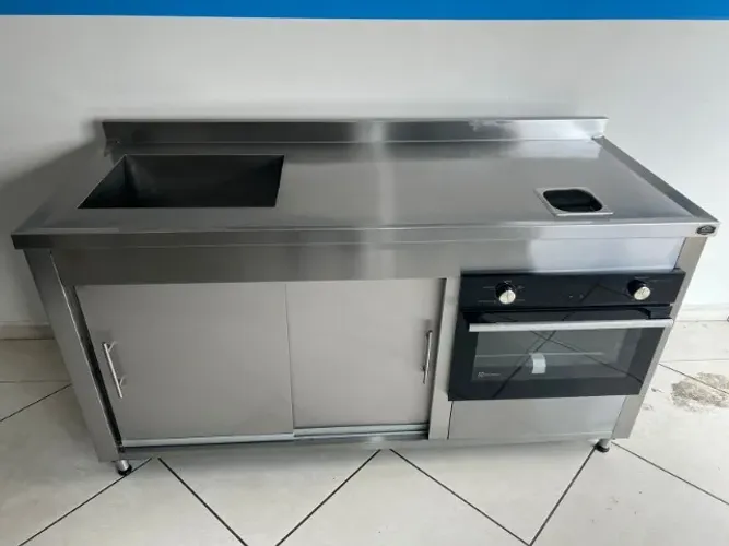 Gabinete industrial em aço inox, com ou sem cuba, Direto da fabrica, Faça um orçamento.