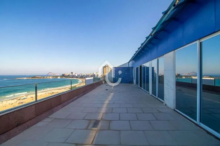 Cobertura Linear 425 m² com 4 Suítes Vista Mar, Sol da Manhã na Avenida Atlântica Posto 4