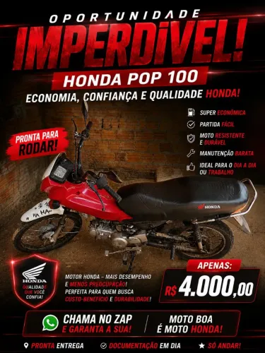 ?VENDO HONDA POP 100 COM DOCUMENTO