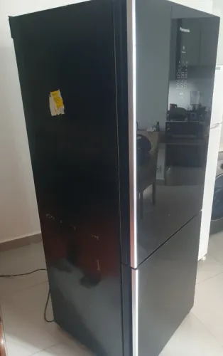 Geladeira Panasonic Frost Free, Black Glass, Inverter 
