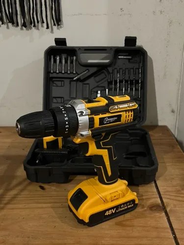 ? Parafusadeira Furadeira 48V Completa + Maleta e Kit de Acessórios!