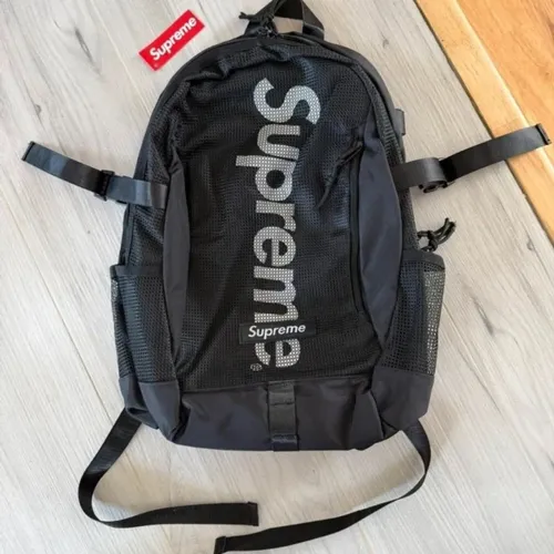 mochila supreme preta mesh sup ss20 backpack bag pochete bagzinha cordura mala preto black