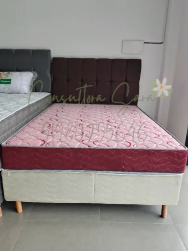 CAMA BOX CASAL MOLAS ENSACADAS COM FRETE GRÁTIS 