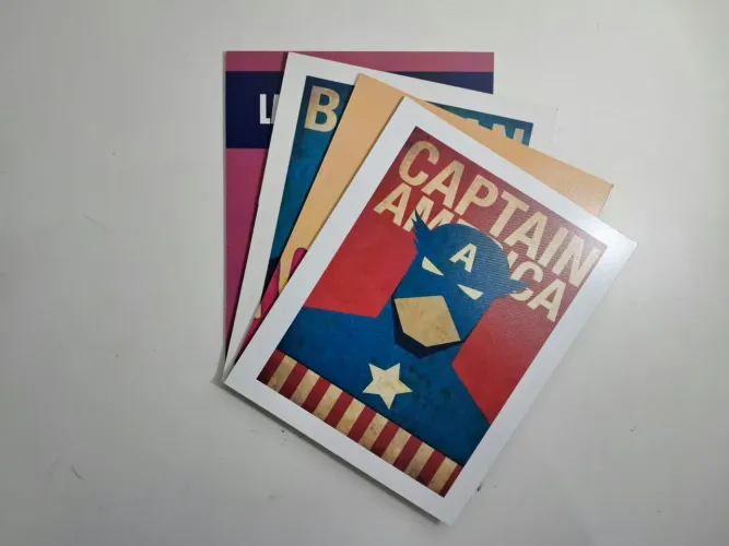 Kit 4 placas decorativas mdf
