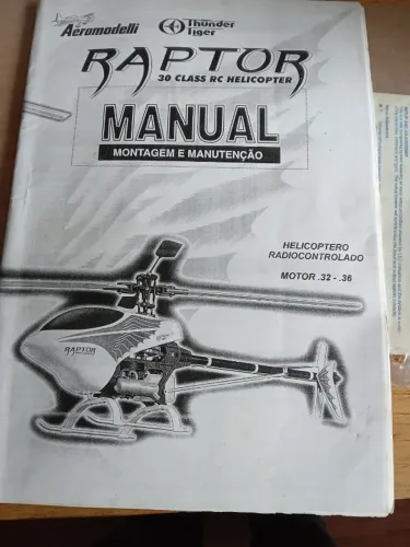 Manual helicoptero radio controle tunder Tiger Raptor