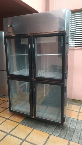 Geladeira expositora 4 portas inox 220w comercial entrego se precisar
