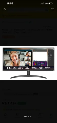 Monitor LG UltraWide? - Tela IPS de 29", 21:9, HDR10, sRGB 99%, 100Hz - 29WQ500