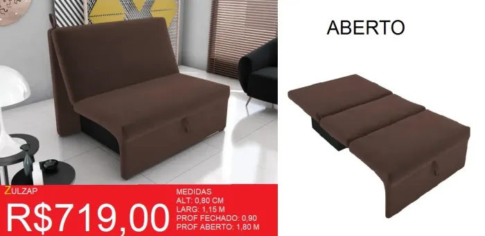 Sofá cama - entrega gratuita