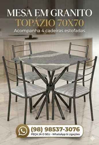 Linda mesa 4 lugares a perfeição em sua casa entrega e montagem grátis