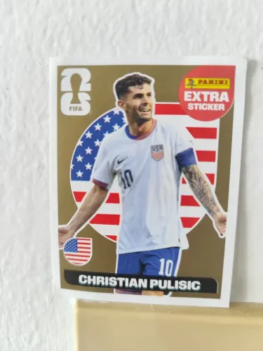 Figurinha Extra Sticker-CRRISTIAN PULISIC-OURO